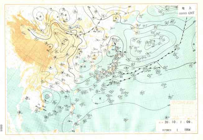 地上天気図サンプル画像