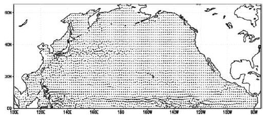 北太平洋解析予報格子点資料の配信領域説明図