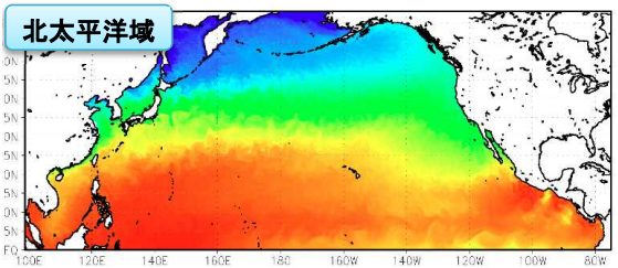 日本沿岸海況監視予測システムGPV(北太平洋域)の配信領域説明図